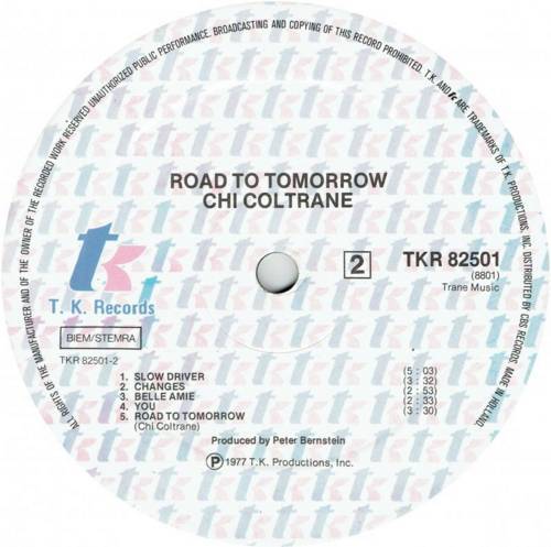 Chi Coltrane Road To Tomorrow : LP Label B